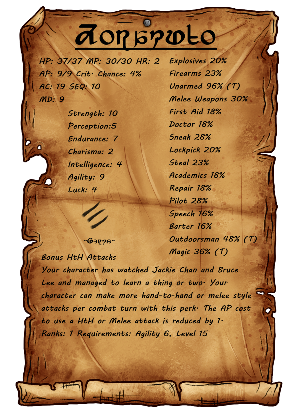 Stats/Perks Stats/Perks