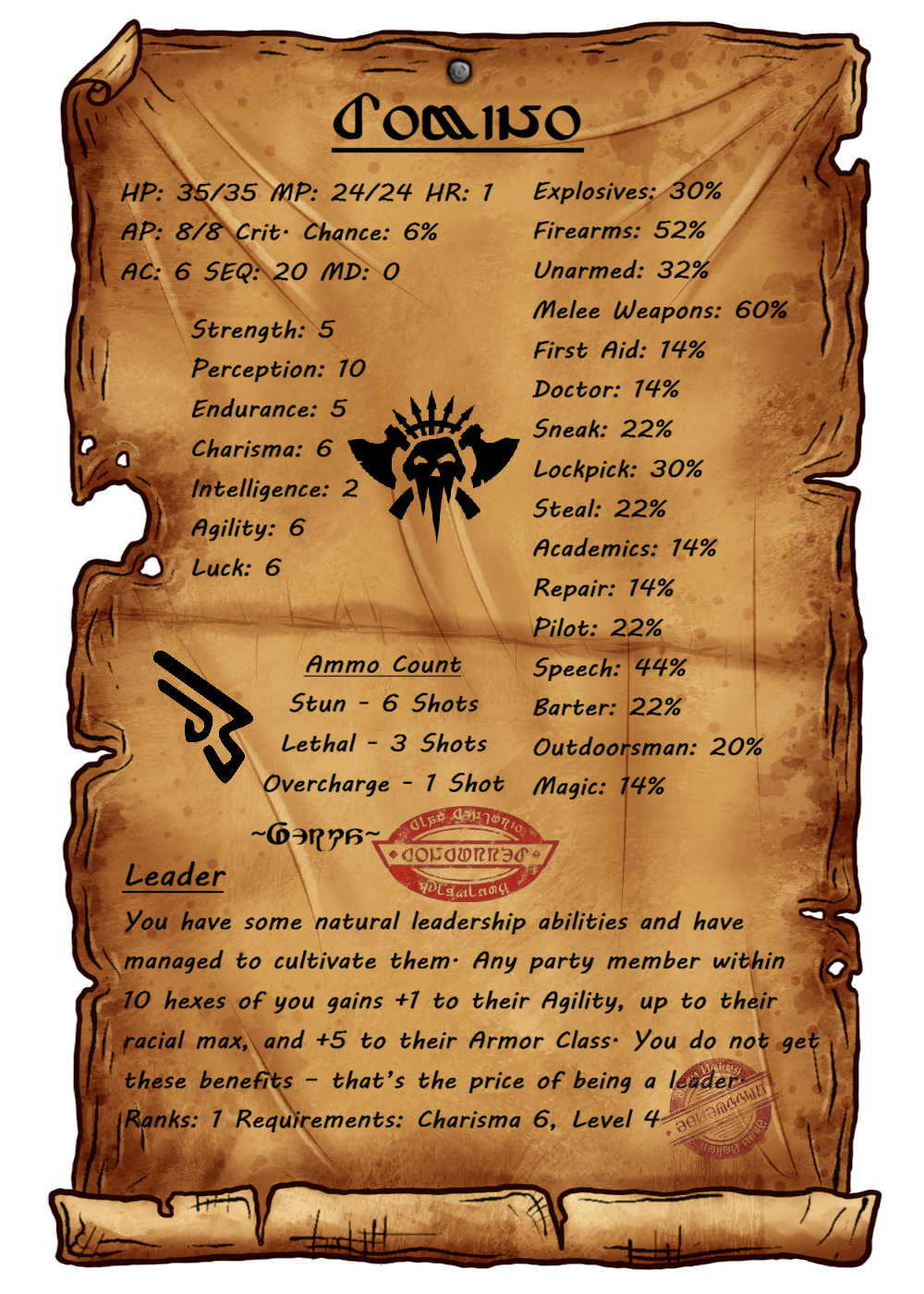 Stats/Perks Stats/Perks